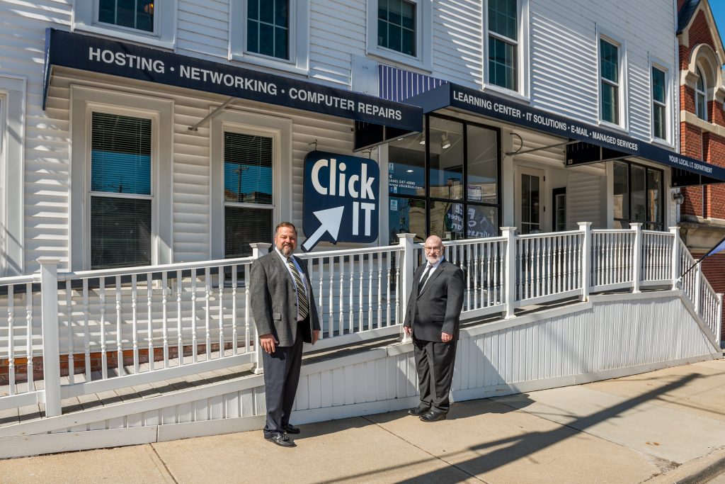 The Click IT Chagrin Falls team in front of the store