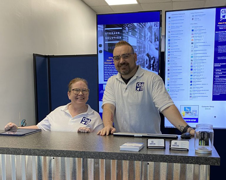 Click IT franchise point of sale and customer service counter